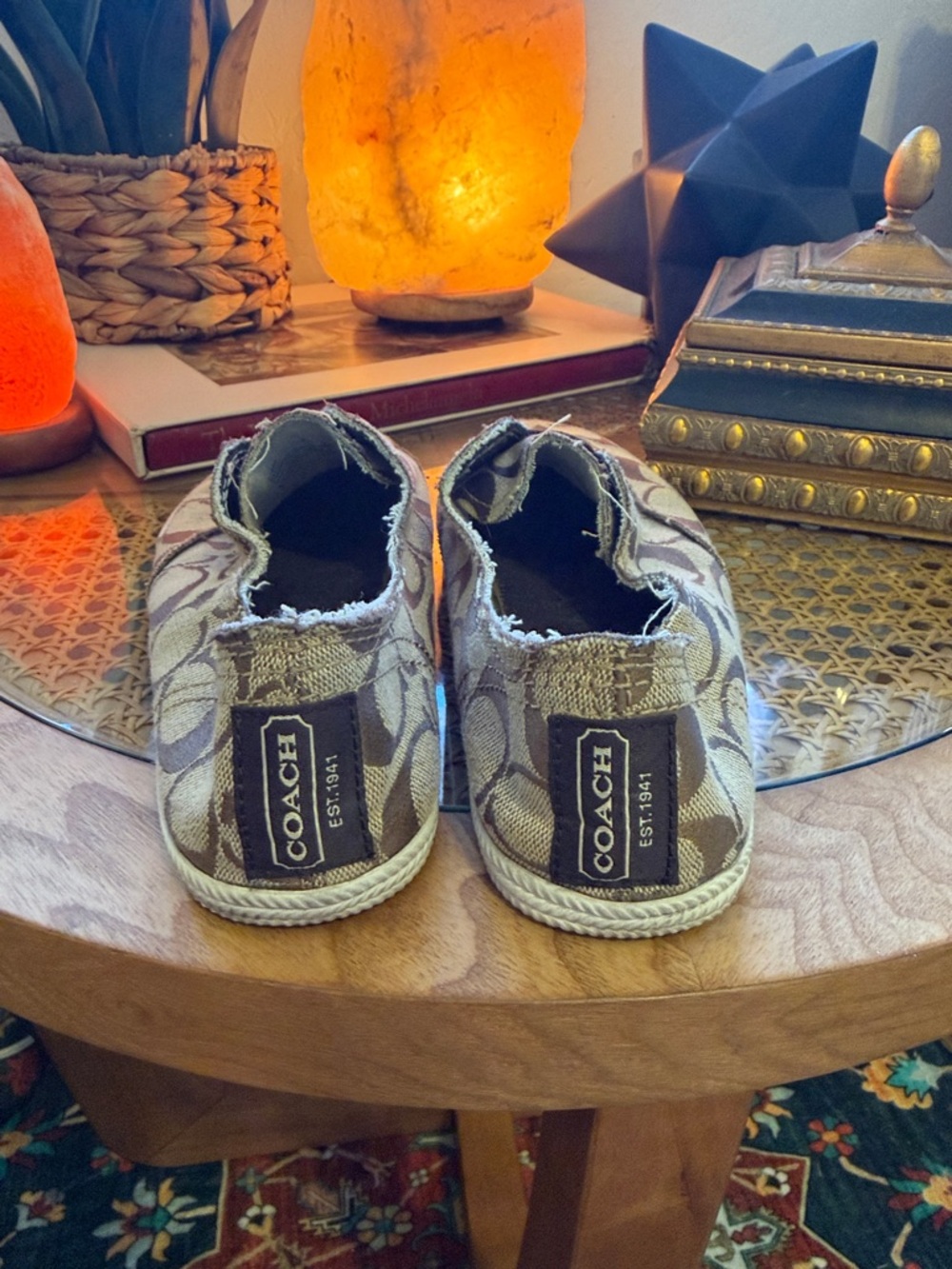 Coach Tan Signature Canvas Slip-On Sneakers - Picture 2 of 8